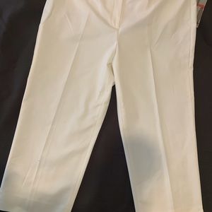 White Crop Pants
